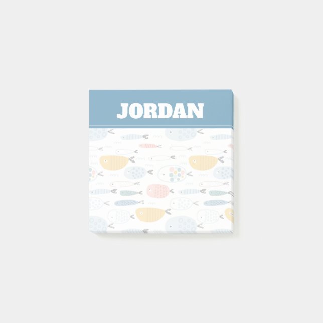 Post-it® Cute Doodle École de Motif de poisson (Devant)