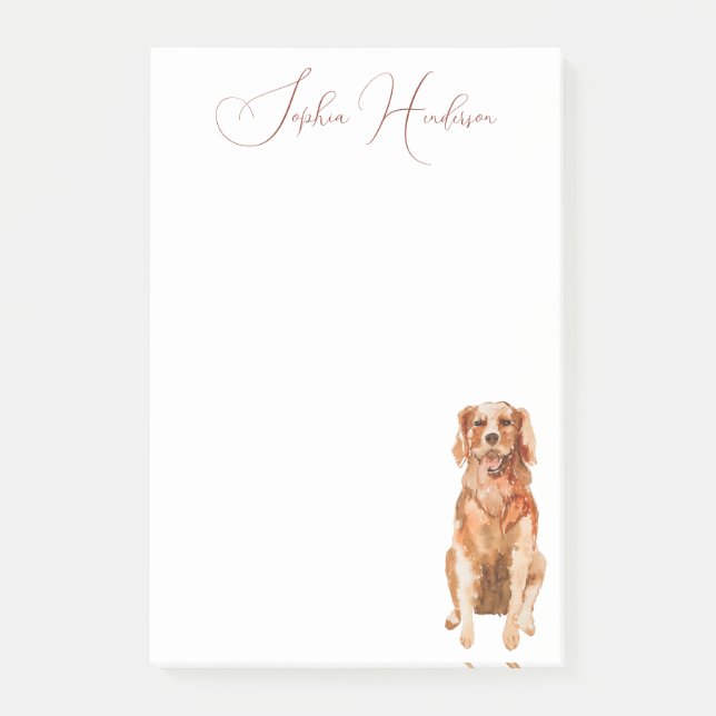 Post-it® Cute Funny Personnalisé Golden Retriever (Devant)