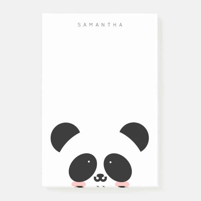 Post-it® Cute Kawaii Panda| Ajouter votre nom (Devant)