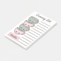 Cute Kawaii Teacups Liste d'épicerie personnalisée