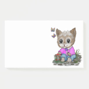 Post-it® Cute Kitty Chat et Papillon
