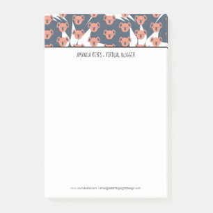 Post-it® Cute Koala moderne et feuille tropicale