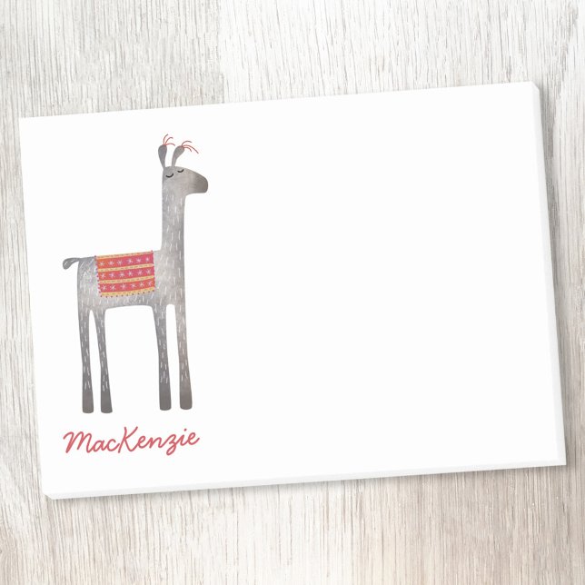 Post-it® Cute Llama personnalisée (Llama personalized name Post It notes)