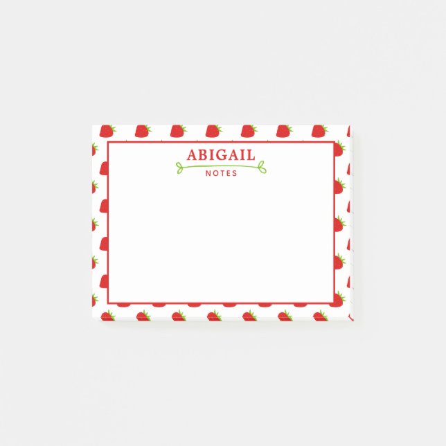 Post-it® Cute Motif de fraise personnalisée (Devant)