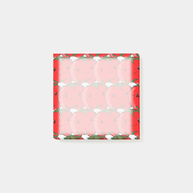 Post-it® Cute Motif de tomate rouge personnalisé (Devant)