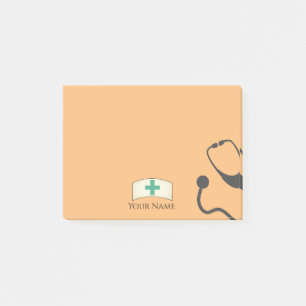 Post-it® Cute Nurse Stethoscope Médicale Orange Personnali