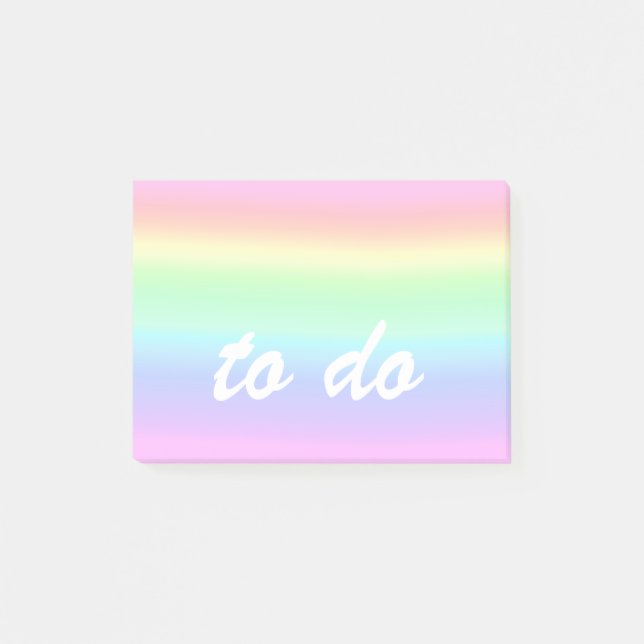 Post-it® Cute Pastel Rainbow À faire (Devant)