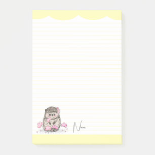 Post-it® Cute petit hérisson Personnalisé Jaune