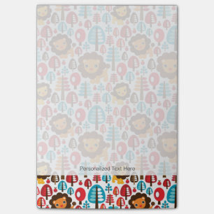 Post-it® cute retro Lion kids illustration