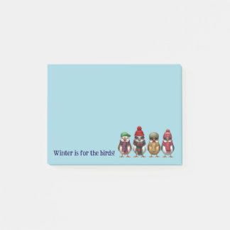 Post-it® Cute Winter Post It Notes | Winter Birds 