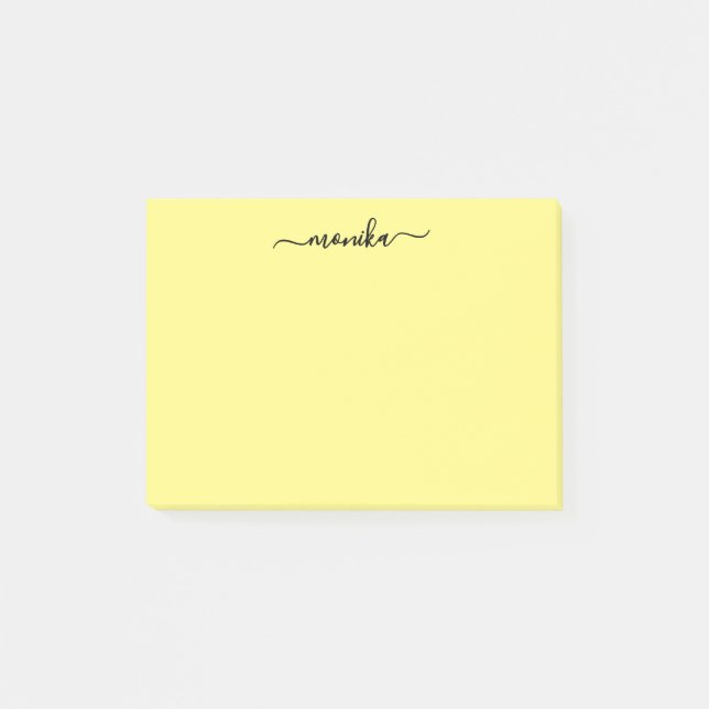 Post-it® Cute Yellow Custom Name (Devant)