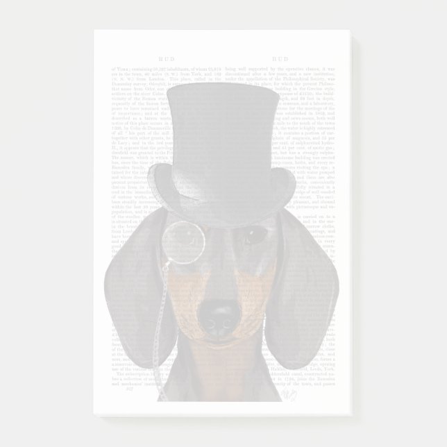 Post-it® Dachshund, Hound officiel et Casquette (Devant)
