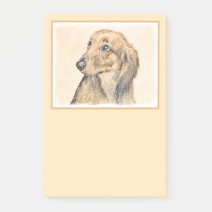 Post-it® Dachshund (Longhaerien) Peinture - Art Chien origi