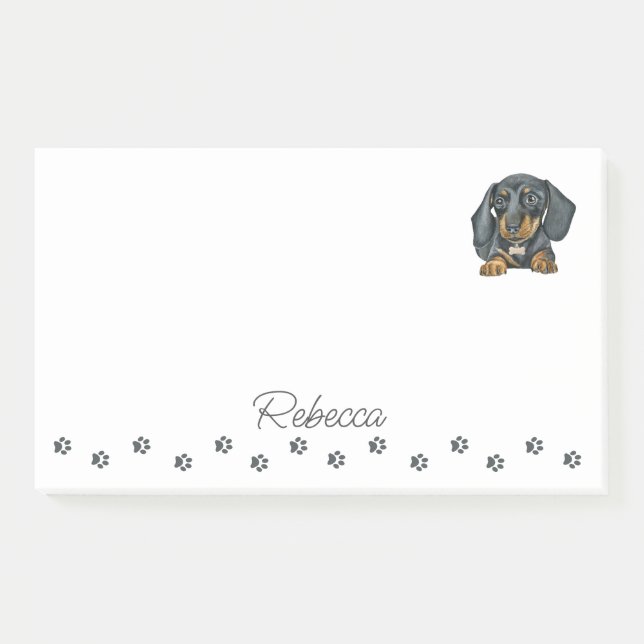 Post-it® Dachshund Sausage Chien Post-it personnalisée Note (Devant)