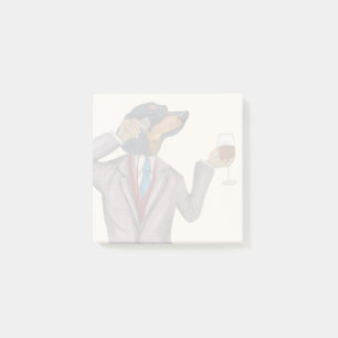 Post-it® Dachshund Wine Snob