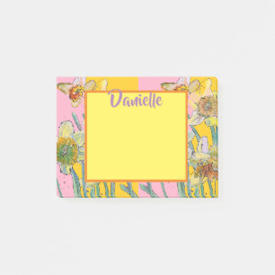 Post-it® Daffodique Aquarelle Art Femmes Nom Post It Notes