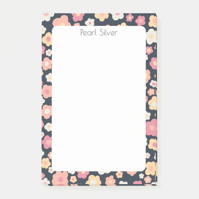 Post-it® Daisées Motif CUSTOM Chic Monogramme Personnalisé (Devant)