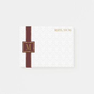 Post-it® Damas blanc monogramme