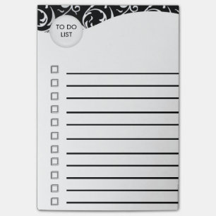 Post-it® Damassé florale pour faire la liste