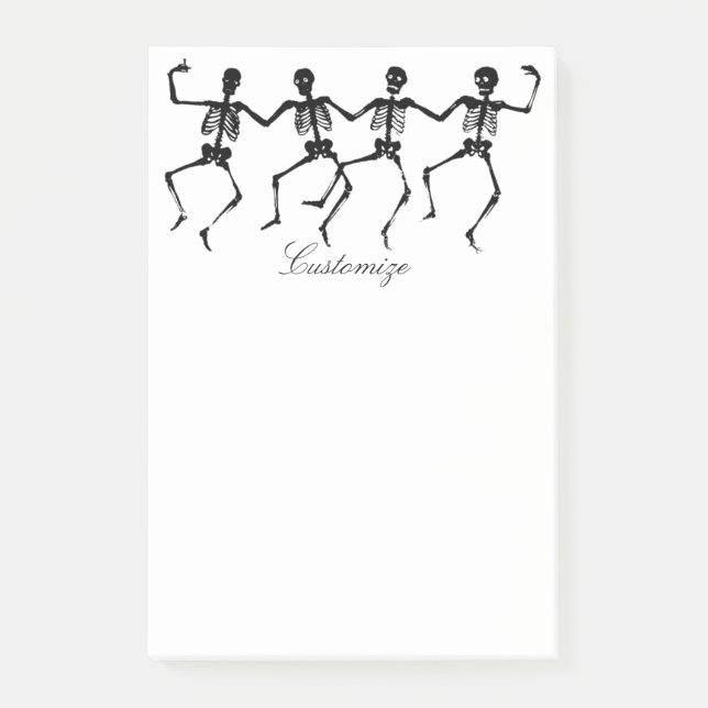 Post-it® Dancing Skeletos Halloween Thunder_Cove (Devant)
