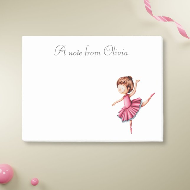 Post-it® Danse de Ballerina personnalisée en Robe Rose (Créateur téléchargé)