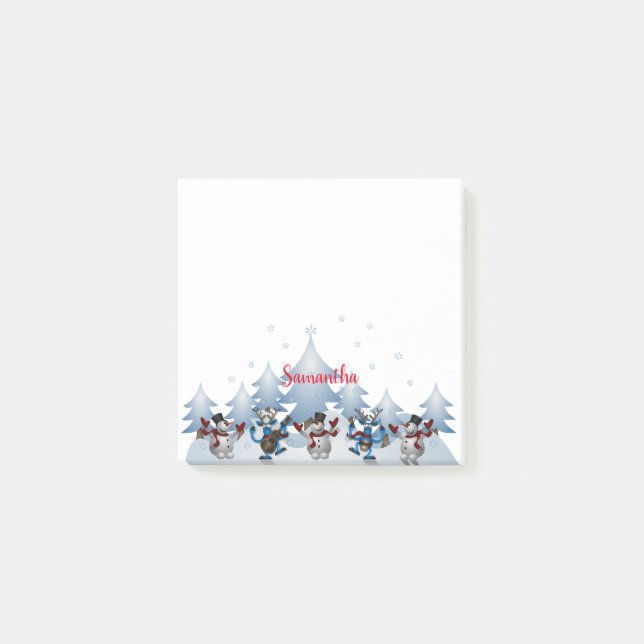 Post-it® Danser Snowmen & Reindee (Devant)