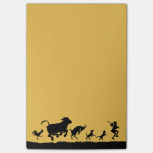 Post-it® Danses amusantes Animaux Vaches Chèvre de poulet S
