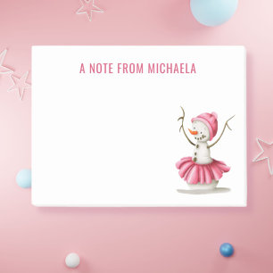 Post-it® Danseur de ballet de bonhomme de neige d'hiver