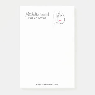 Post-it® De belles lèvres roses composent la marque de l'ar