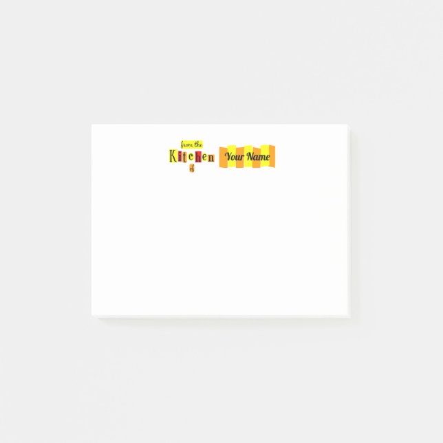 Post-it® De La Cuisine De Retro Custom Post il Notes (Devant)