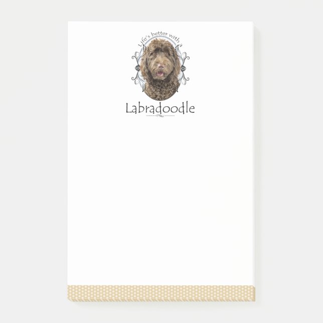 Post-it® De meilleures notes de post-it de Labradoodle de (Devant)