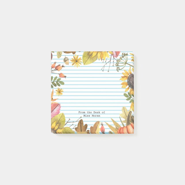 Post-it® De nouveau au professeur de monogramme de (Devant)