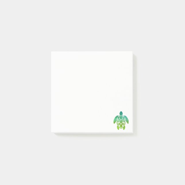 Post-it de tortue - vert (Devant)