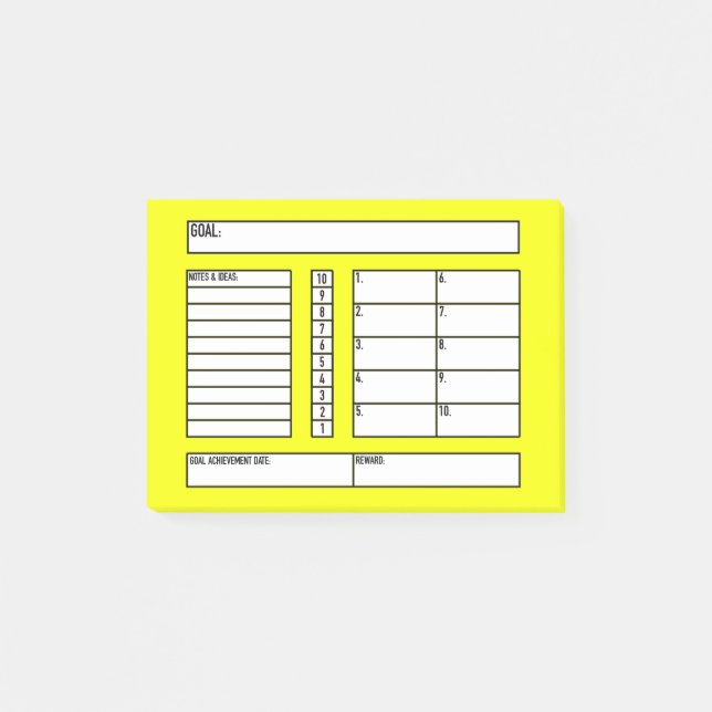Post-it de traqueur de but (Devant)