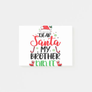 Post-it® Dear Santa My Brother Did it Funny Christmas Pajam