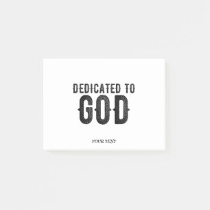 POST-IT® DÉDIÉ À DIEU PERSONNALISABLE COOL TEXTE NOIR