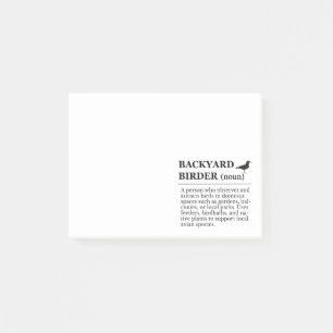 Post-it® Définition de l'observateur d'oiseaux de jardin -