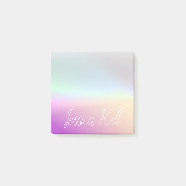 Post-it® Dégradants Ombre couleur cool et votre script (Devant)