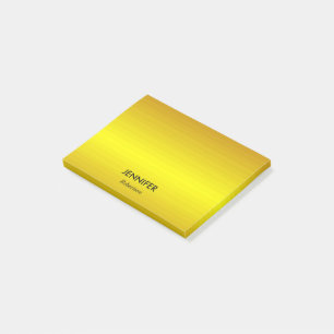 Post-it® dégradé d'or de nom personnalisé