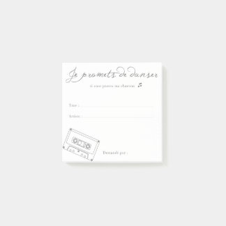 Post-it® Demande Musique "Je te promets de danser"