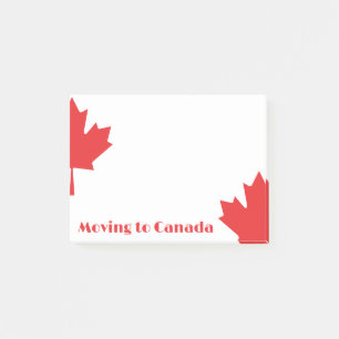 Post-it® Déménager au Canada Notes postales - Cute Maple Le