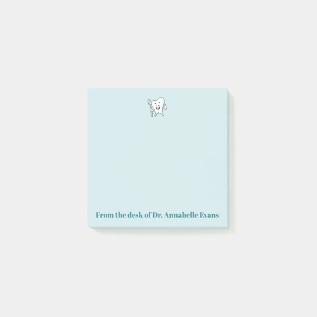 Post-it® Dent et brosse bleues (Devant)