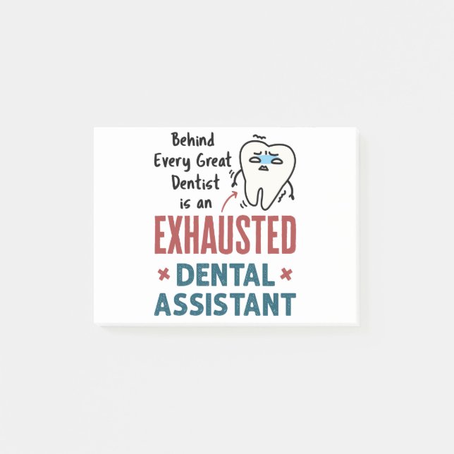 Post-it® Dental Assistant Dental amusant Devis épuisé (Devant)