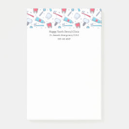 Post-it® Dents et outils Motif dentaire Dentiste