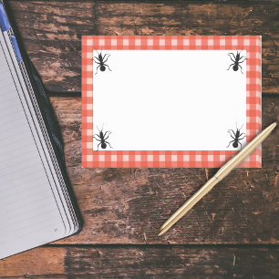 Post-it® Déplaisant Crawching Noir Ant Plaid Nappe