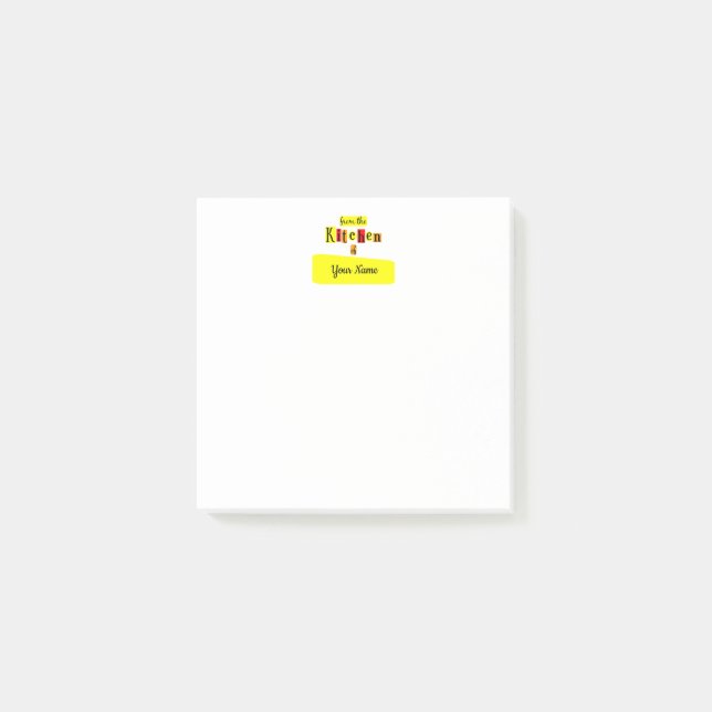 Post-it® Depuis la cuisine de notes rétro personnalisées Po (Devant)