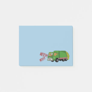 Post-it® Des ours conduisant un camion d'ordures