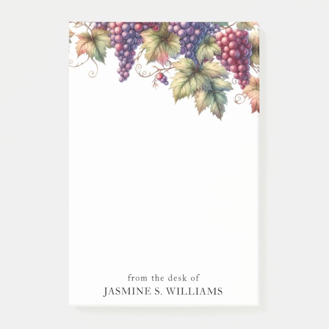 Post-it® Des raisins sur la vigne du bureau de (Devant)