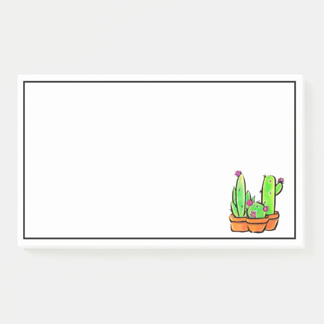 Post-it® Désert à fleurs roses Cactus cactus cactus succule (Devant)