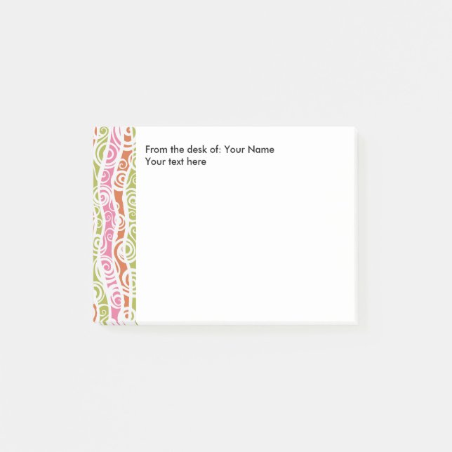 Post-it® Design Abstrait Moderne Du Bureau De (Devant)